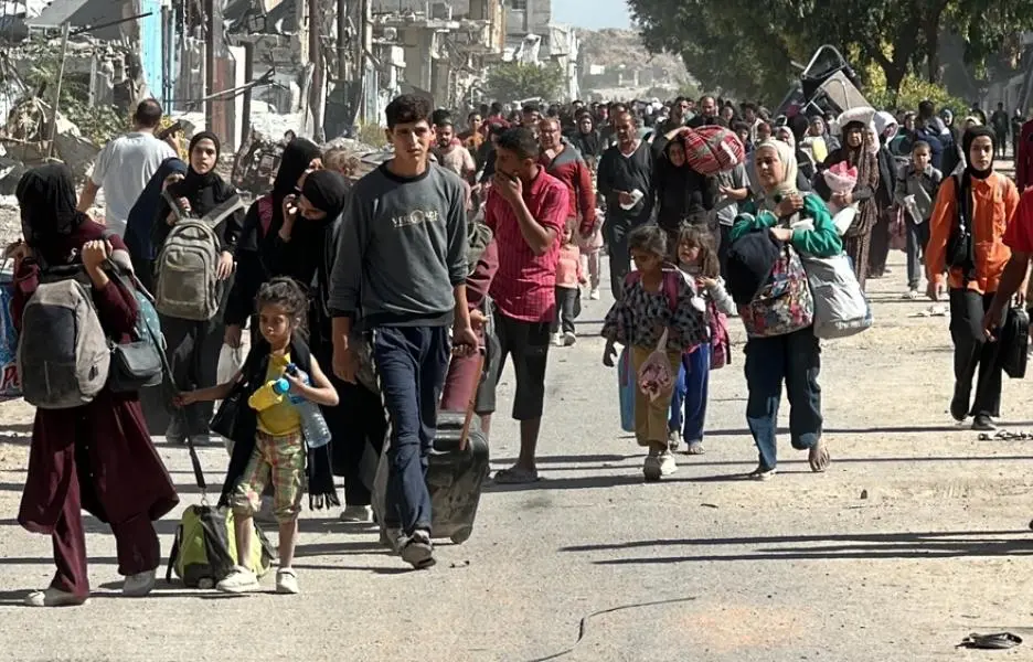 Desplazamientos en el norte de Gaza. 21 de octubre de 2024.