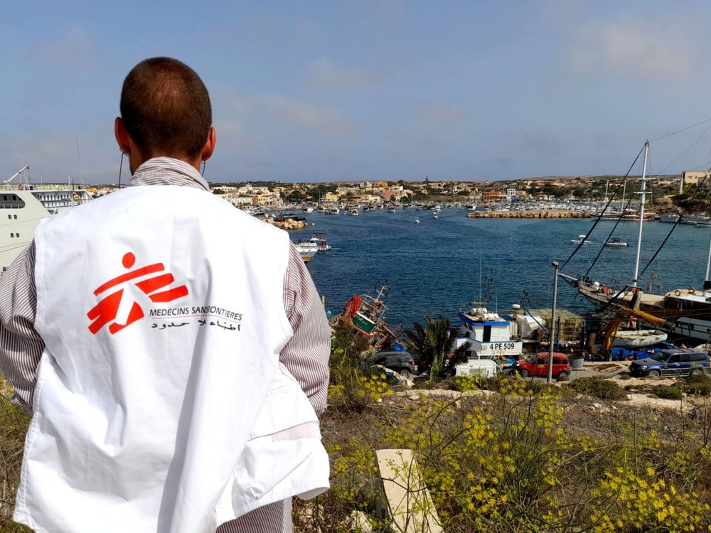 Integrante de Médicos Sin Fronteras en Lampedusa, Italia
