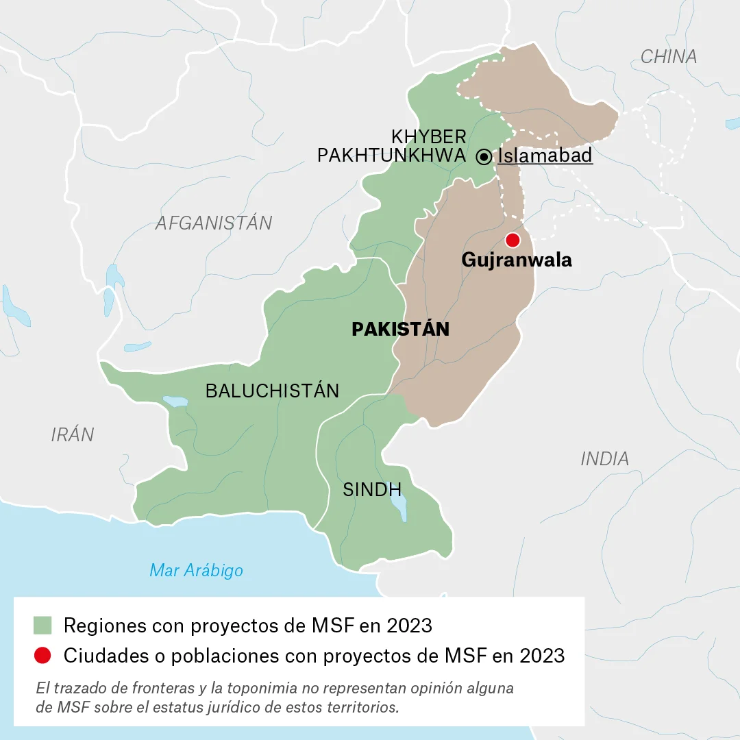 El trabajo de Médicos Sin Fronteras en Pakistán.