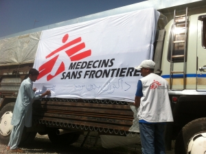 Trucks preparing to leave Kabul for Kunduz