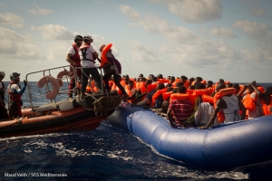 First rescue seen from rhib 2