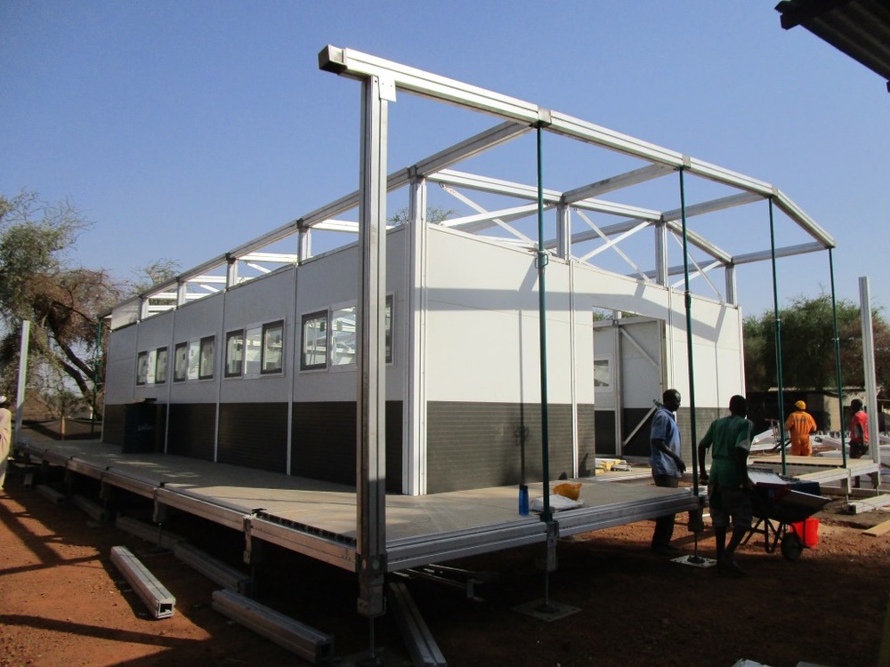 Construction of the new MSF health Structure in Doro, South Sudan