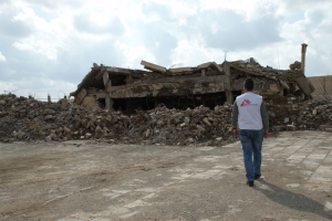 Collapsed building