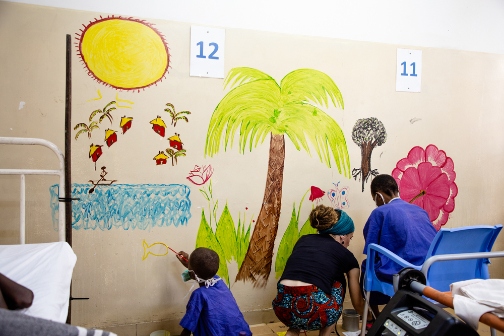 HIV positive children in DRC - a mural tells a story