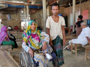 World Refugee Day: Nunahar and her husband Abdul Zoleel at the Kutupalong field hospital