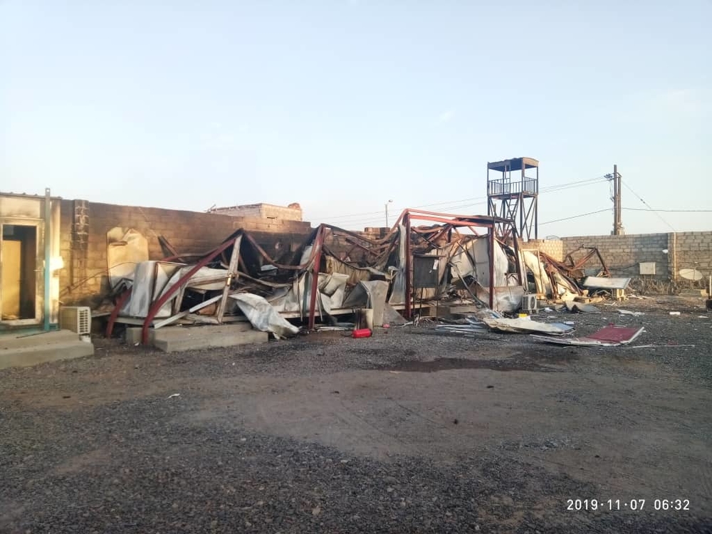 MSF hospital damaged in an attack in Mokha