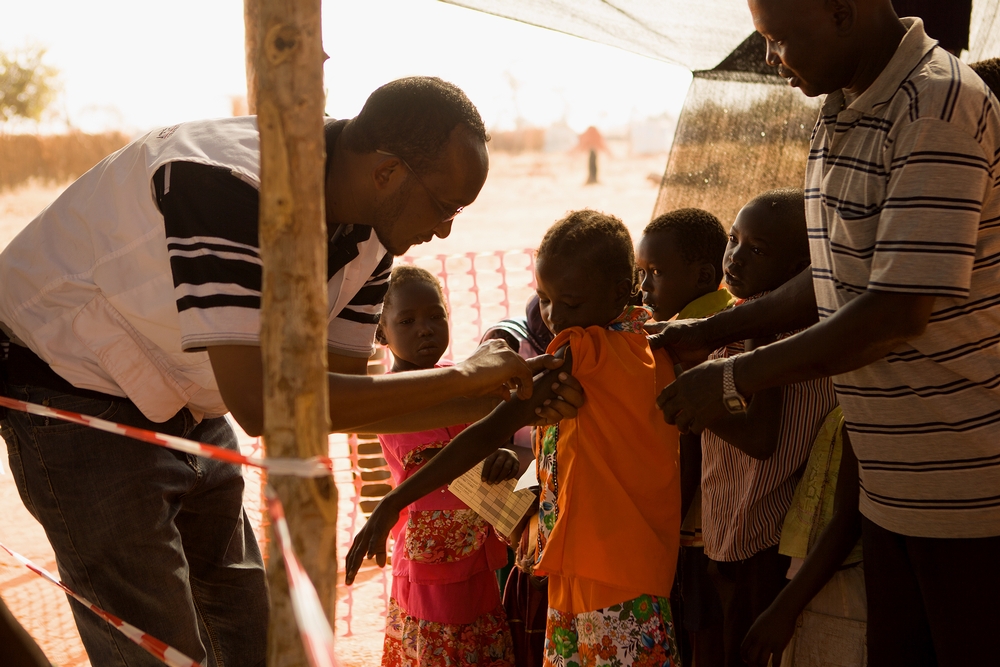 Measles vaccination campaign in Yida refugees camp