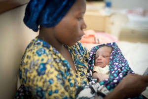 Mother with her new-born baby