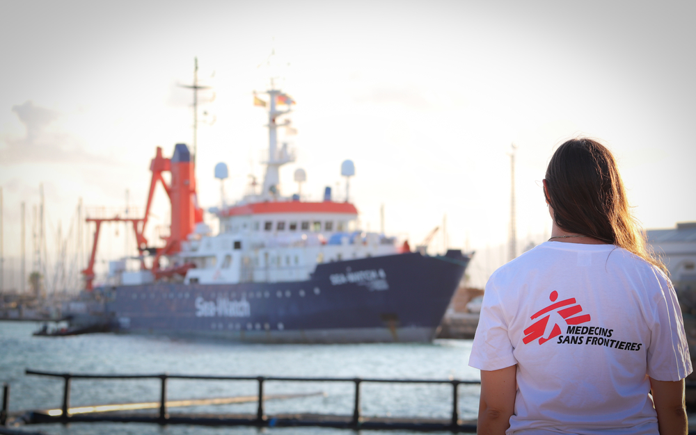 The Sea-Watch 4 in the port of Burriana