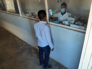 Patient being screened at Galkayo South Hospital