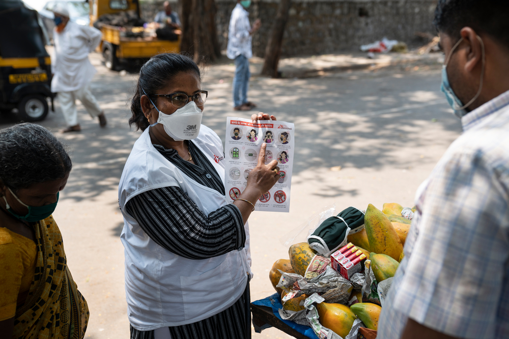 Covid-19 second wave in Mumbai, India.