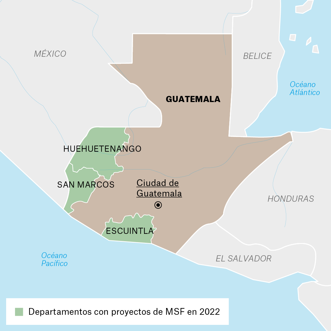 Mapa de actividades Médicos Sin Fronteras en Guatemala IAR 2022.png