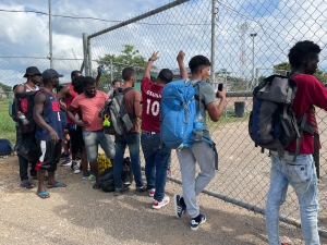 En la estación migratoria de San Vicente