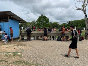 En la estación migratoria de San Vicente