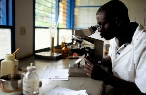 Laboratorio en el Campo de Kibeho, Ruanda.