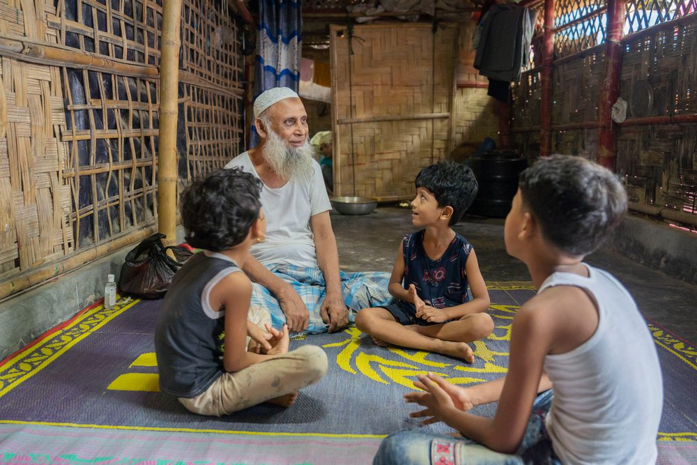 Mohamed Hussein y su familia.