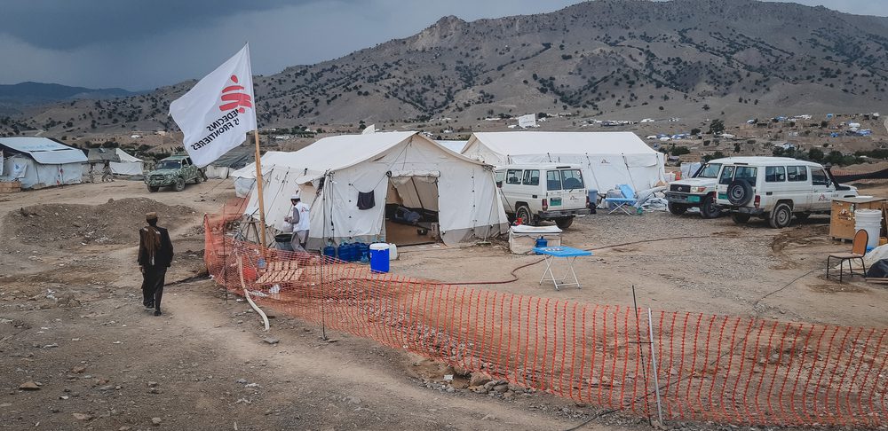 Instalacion temporal de MSF en Bermal, Afganistán. 2022