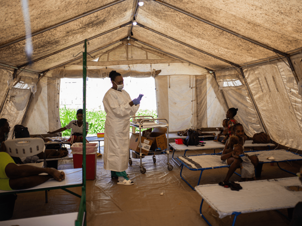 El equipo de MSF atiende a pacientes con cólera en Haití