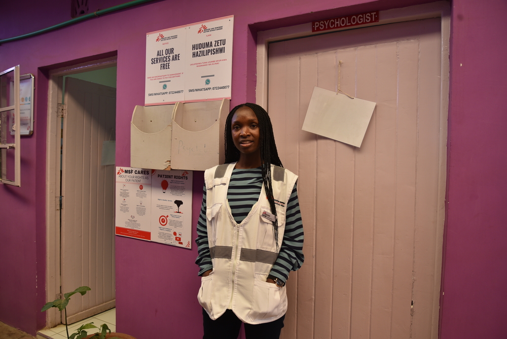 En la clínica de MSF 'Lavender House' ofrece atención médica y mental integral y gratuita a sobrevivientes de violencia sexual en Nairobi, Kenia