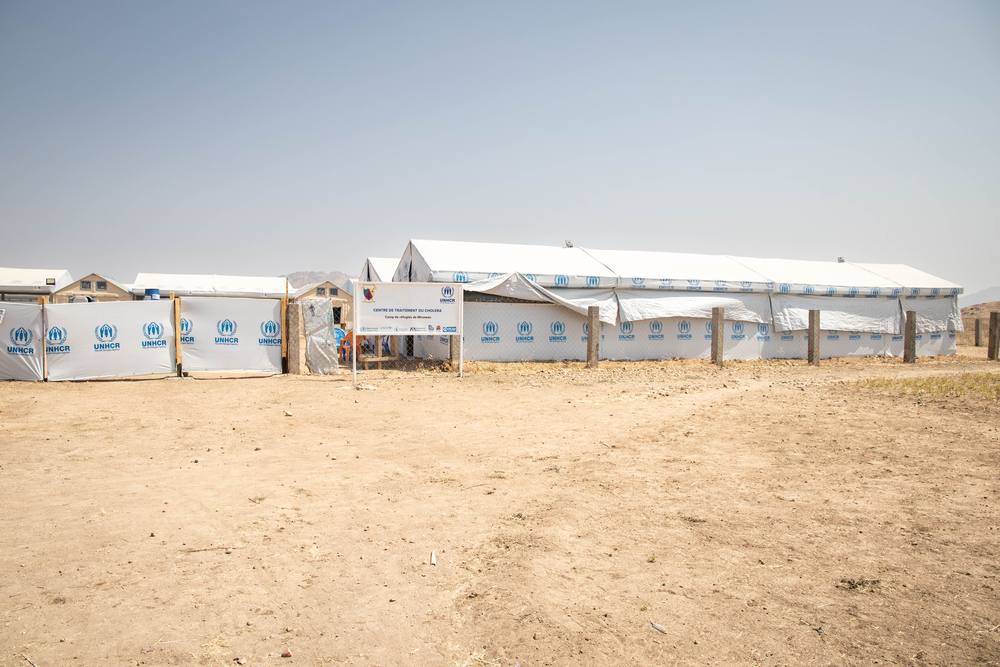 Centro de tratamiento contra el cólera de MSF en Minawao, Camerún