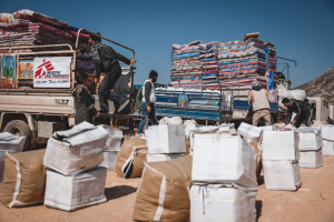 MSF distribuye artículos de primera necesidad a familias desplazadas por los terremotos en Siria y Turquía