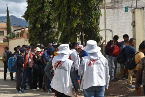 Personas migrantes en Danlí, Honduras