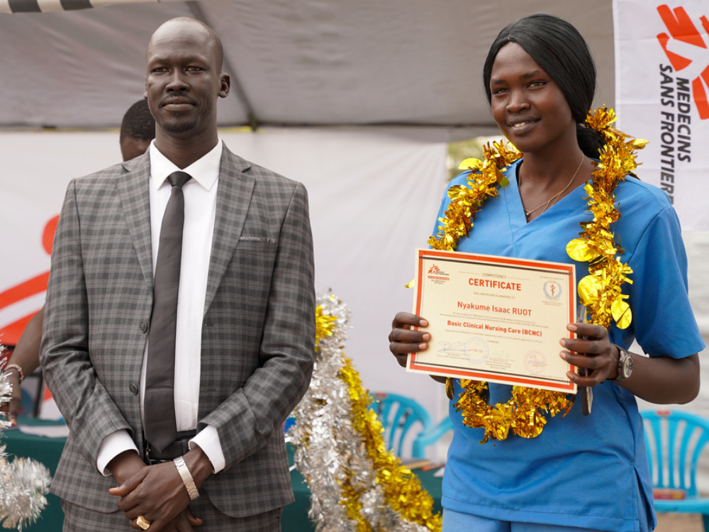 Graducación de la Academis de Salud de MSF en Lankien, Sudán del Sur