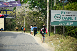 Personas migrantes en Danlí, Honduras