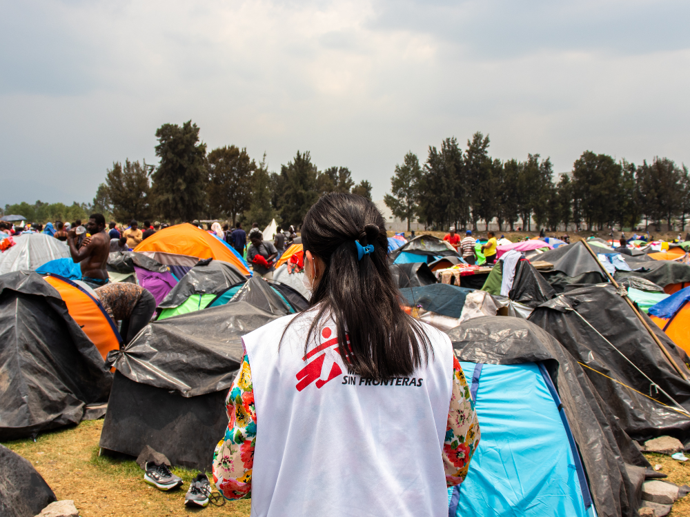 Médicos Sin Fronteras en un albergue de personas migrantes en Tláhuac, Ciudad de México