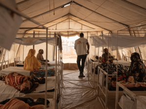 Unidad nutricional de la clínica de MSF en Adré, Chad