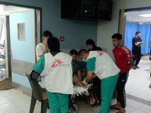 Equipo de MSF en el hospital de Al Shifa