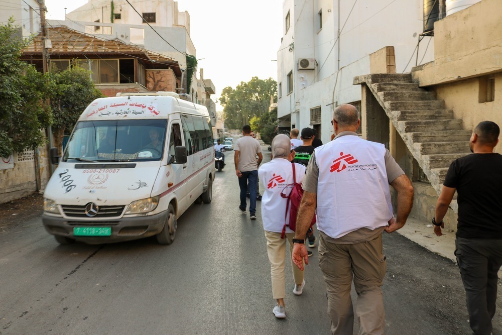 MSF brinda a sistencia tras el bombardeo en el campo para personas refugiadas en Jenín