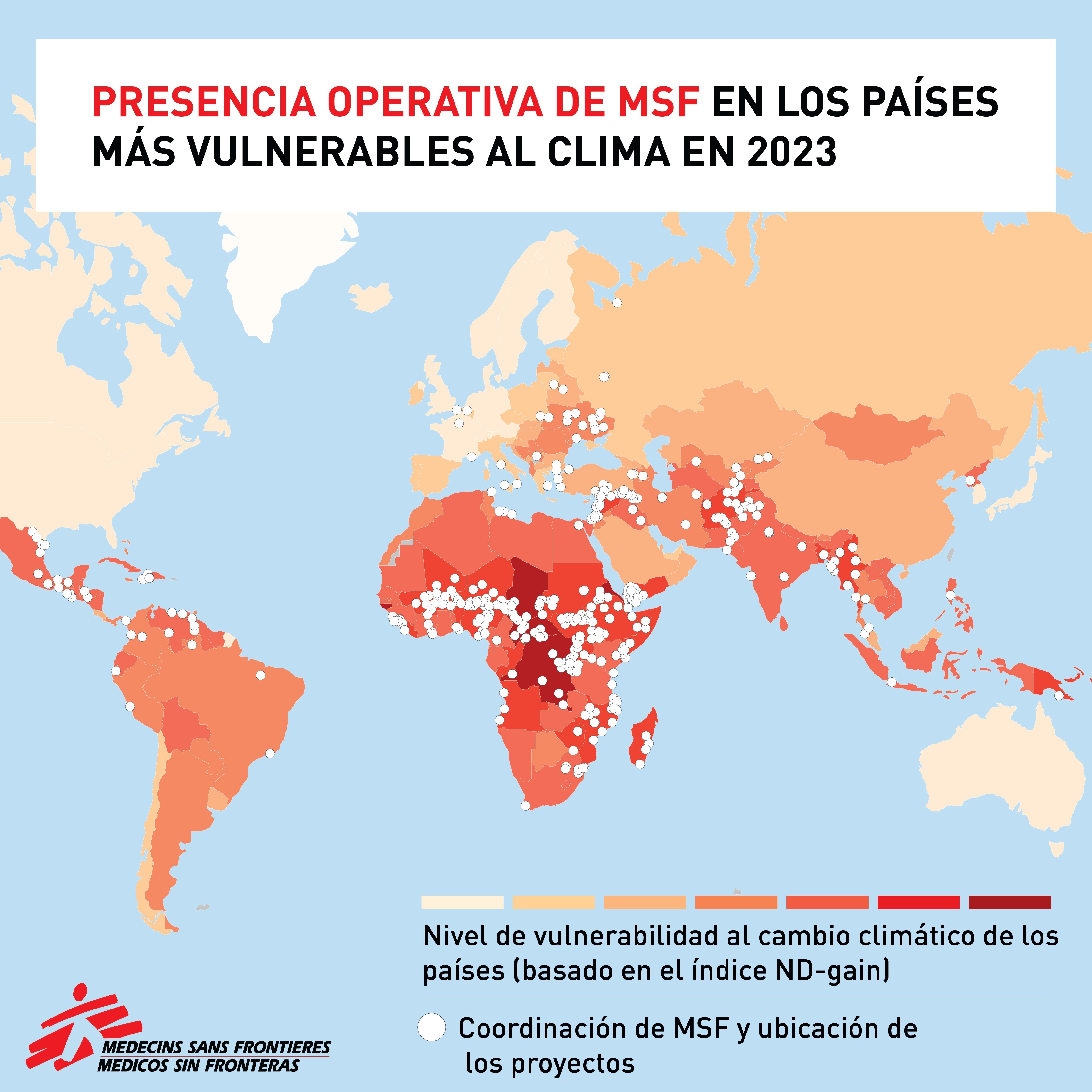 ¿Dónde ve MSF los efectos del cambio climático?