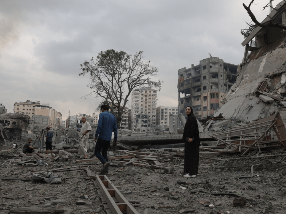 Edificios destruidos en Nur Shams tras incursión militar