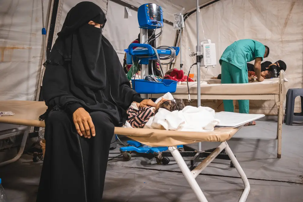 Repondemos ante el aumento de casos de diarrea acuosa, en Yemen.