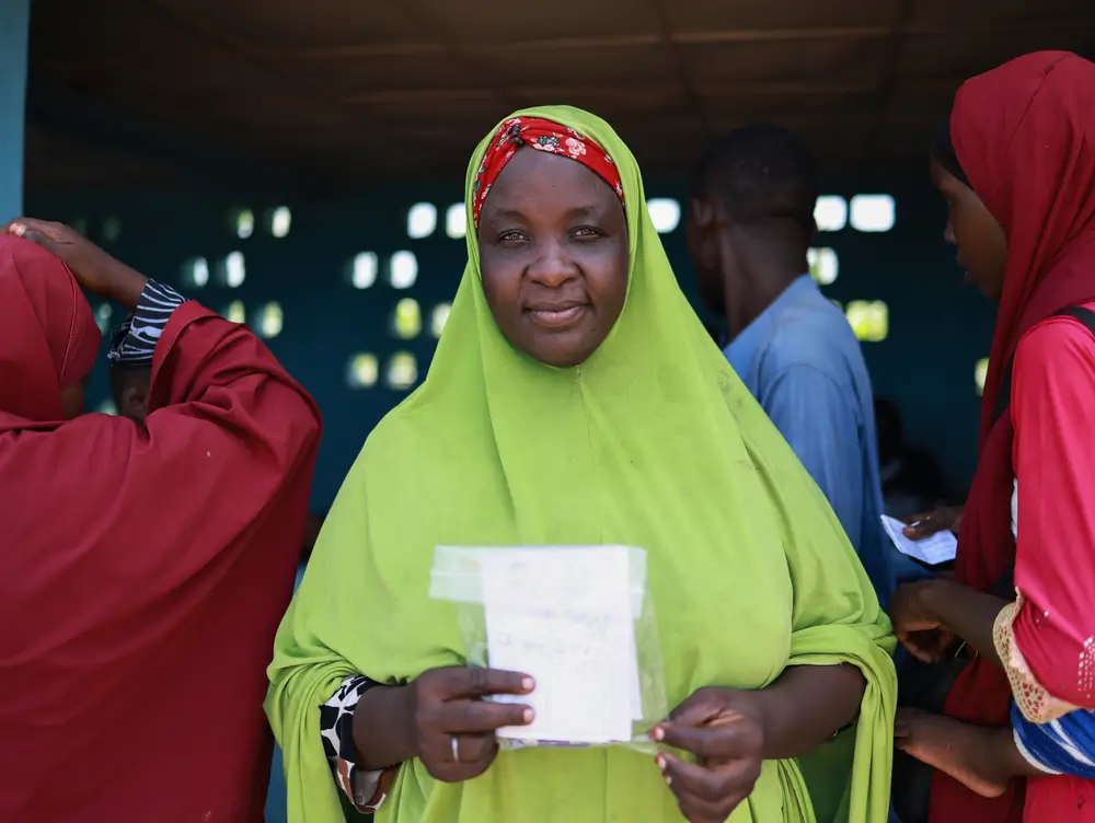 Adama Gambo, una de las personas desplazadas por las inundaciones en Nigeria.