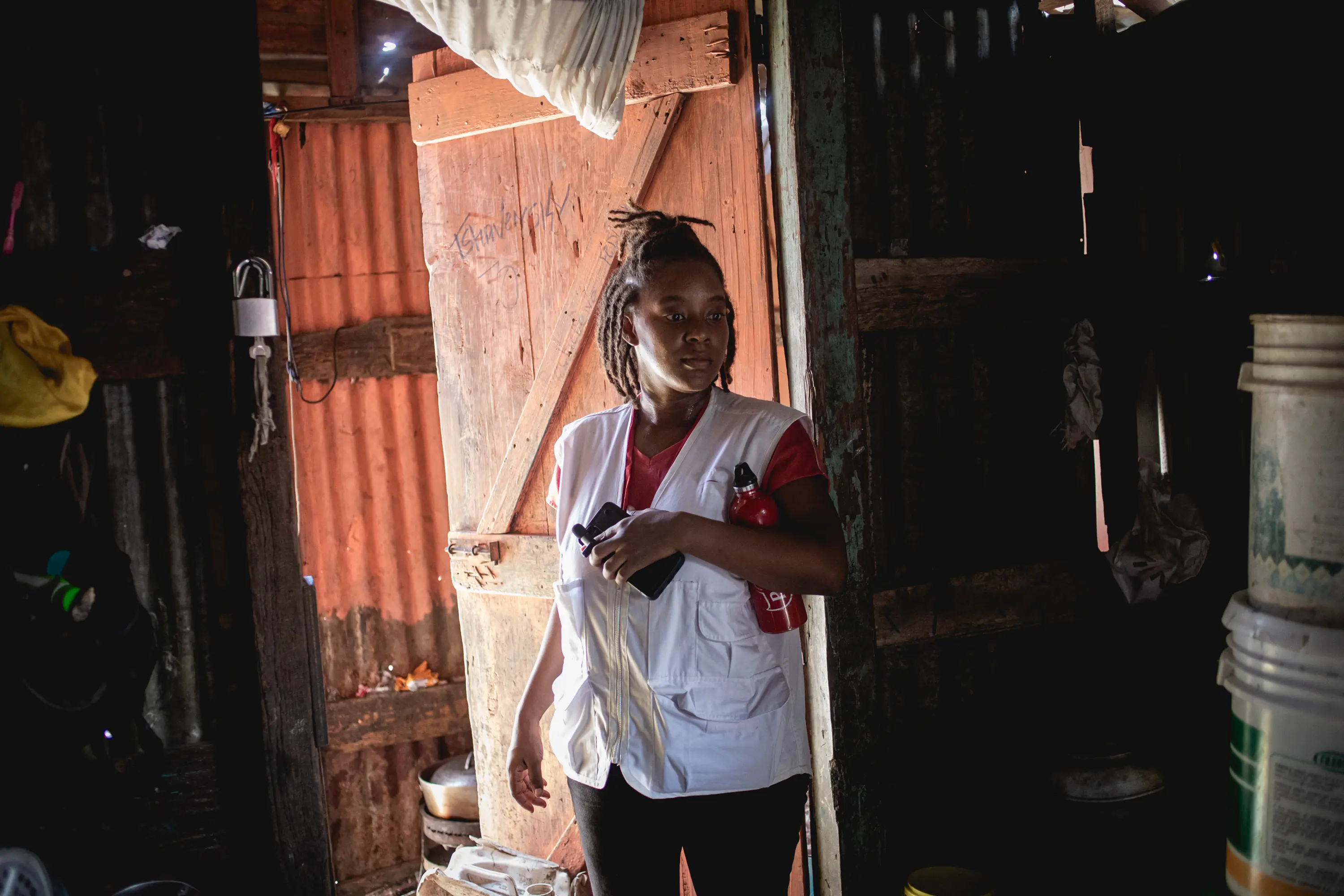 Djenane Baptiste, oficial de comunicación de MSF en Brooklyn, Puerto Príncipe.
