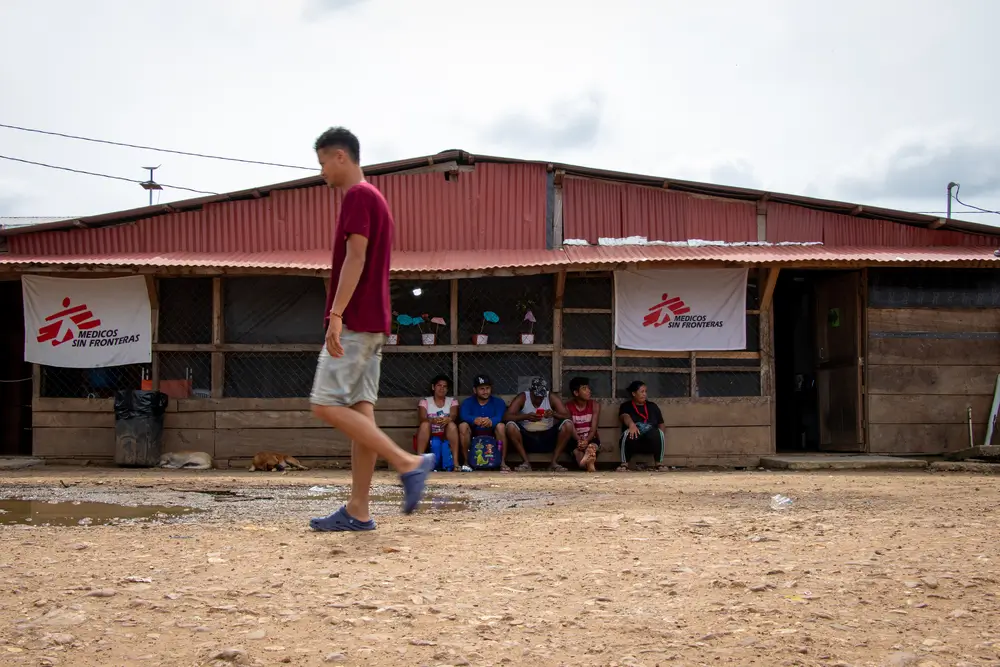 Vista del puesto de salud del Centro de Recepción Temporal (ETRM) de Lajas Blancas, donde hemos brindado atención a personas migrantes hasta principios de marzo de 2025. 