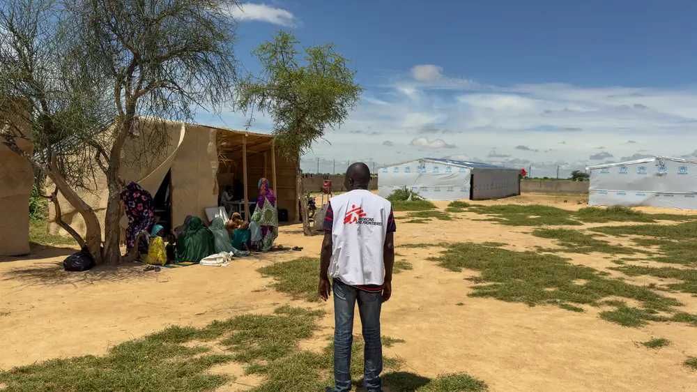 Una vista del campamento de tránsito de Tine, Chad, agosto de 2024. © HARETH MOHAMMED/MSF