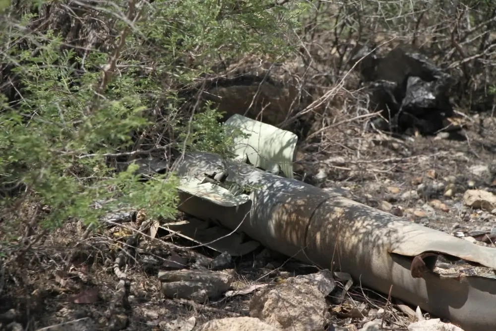 Restos explosivos de guerra en Deir ez-Zor.