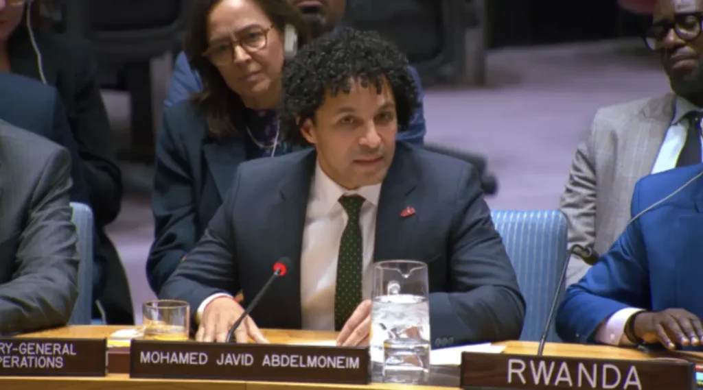 El Dr. Javid Abdelmoneim, presidente internacional de MSF, ante el Consejo de Seguridad de las Naciones Unidas.