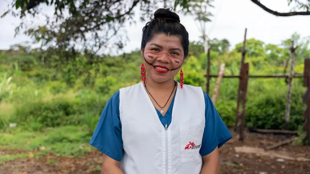 Un retrato de Yoximar Pérez, promotora de la salud de MSF.