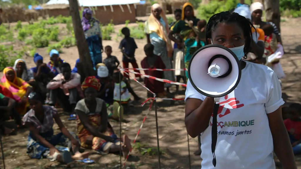 Inmaculada, de 48 años, de Muidumbe, trabaja como promotora de salud para MSF en el proyecto Mueda, en la provincia norteña de Cabo Delgado.