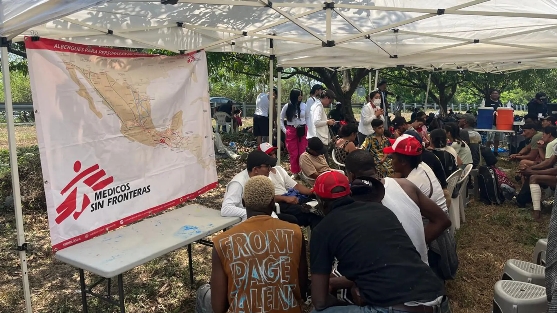 Personas migrantes en Tapachula, Chiapas.
