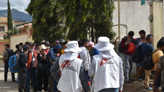 Personas migrantes en Danlí, Honduras
