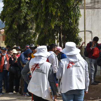 Personas migrantes en Danlí, Honduras