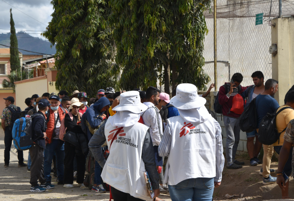 Personas migrantes en Danlí, Honduras