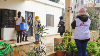 Equipo de Médicos Sin Fronteras en la campaña de vacunación oral contra el cólera en Deir Al-Ahmar, Líbano