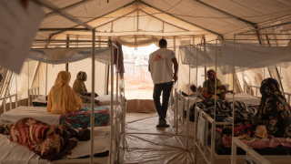 Unidad nutricional de la clínica de MSF en Adré, Chad