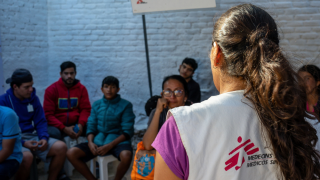 MSF brinda atención médica a migrantes en la clínica móvil ubicada en el municipio de Arriaga, Chiapas.